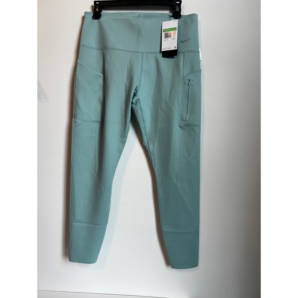 Nike Go Legging Womens XL Training High Rise 7/8 Length Infinalock Green NWT